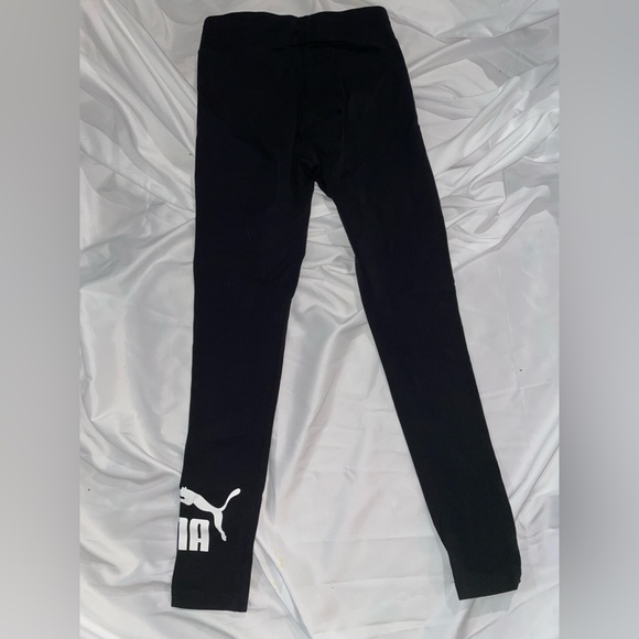 Puma Leggings Black Size Small Logo - Picture 2 of 3